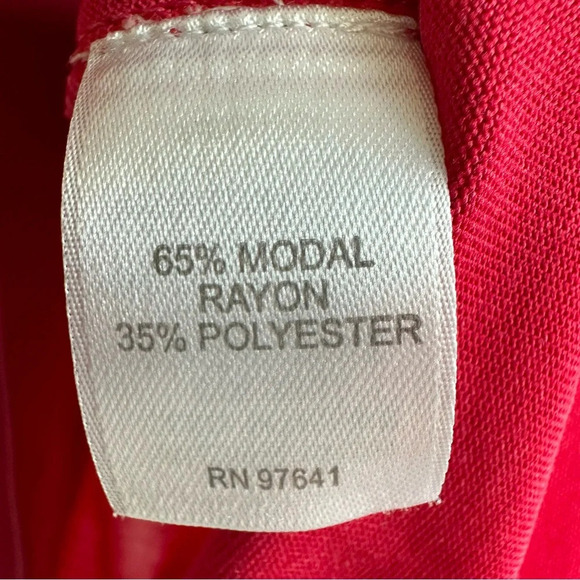 J. Jill Modal Blouse Fuchsia Pink XS Petite Roll Tab Sleeves Soft Lagenlook - Picture 7 of 8